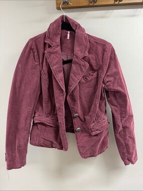 Women's Corduroy Blazer Jacket in Dusty Rose